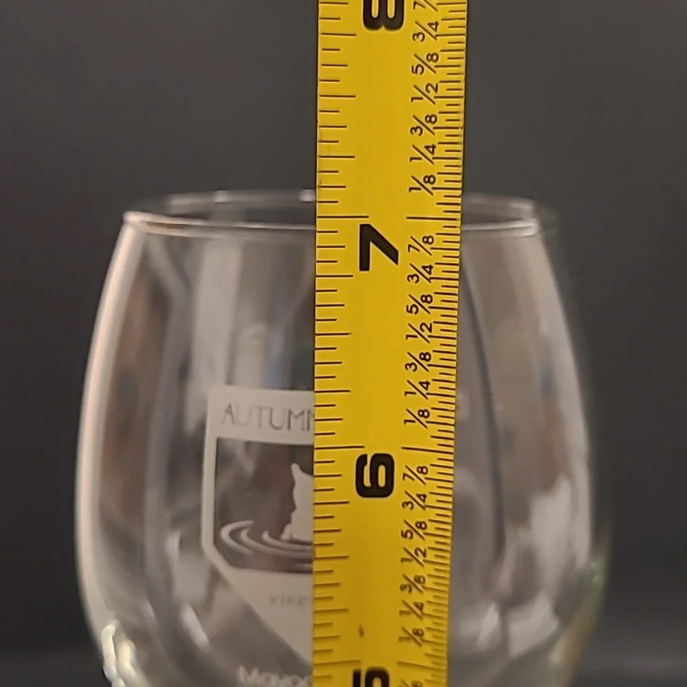 Autumn Creek Vineyards, Bottoms Up Wine Glass